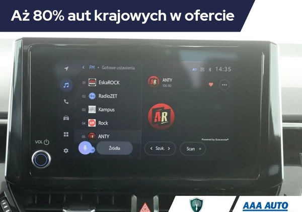 Toyota Corolla cena 96000 przebieg: 45702, rok produkcji 2022 z Wojnicz małe 211